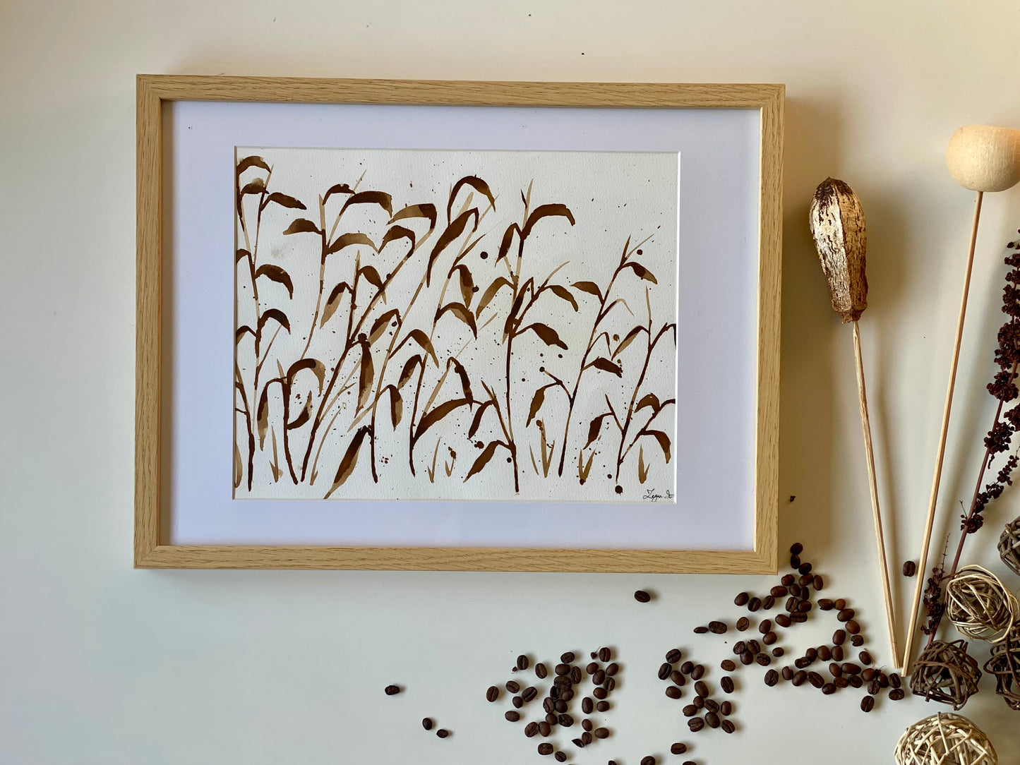 Élan du Feuillage | A4 (32 cm x 42 cm avec cadre)