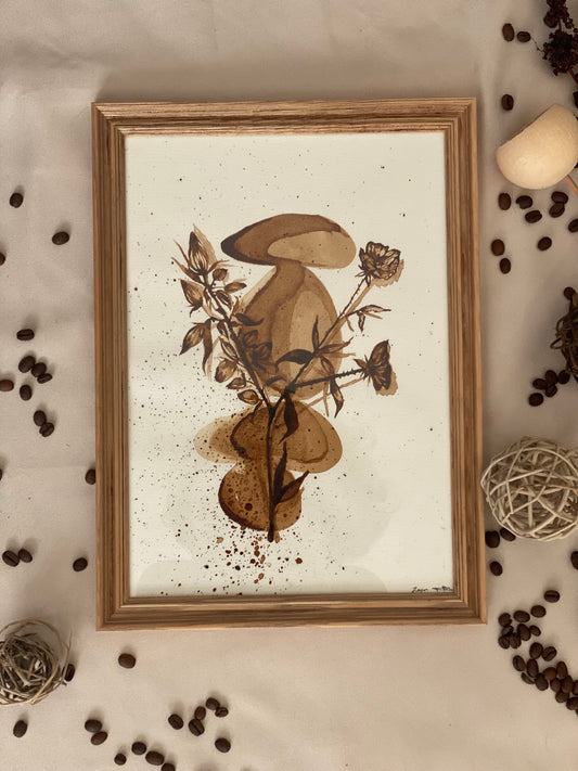 Équilibre Sauvage | A4, Cadre bois inclus : 32,5 cm × 24 cm