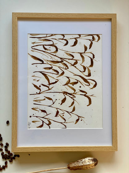 Élan du Feuillage | A4 (32 cm x 42 cm avec cadre)